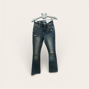 Arizona Jean Company Blue Distressed Flare Jeans